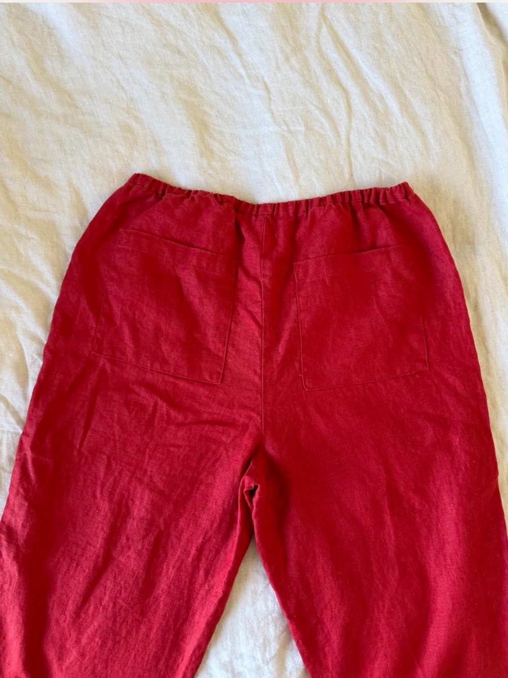 Reformation Red Linen Pants - Picture 4 of 5